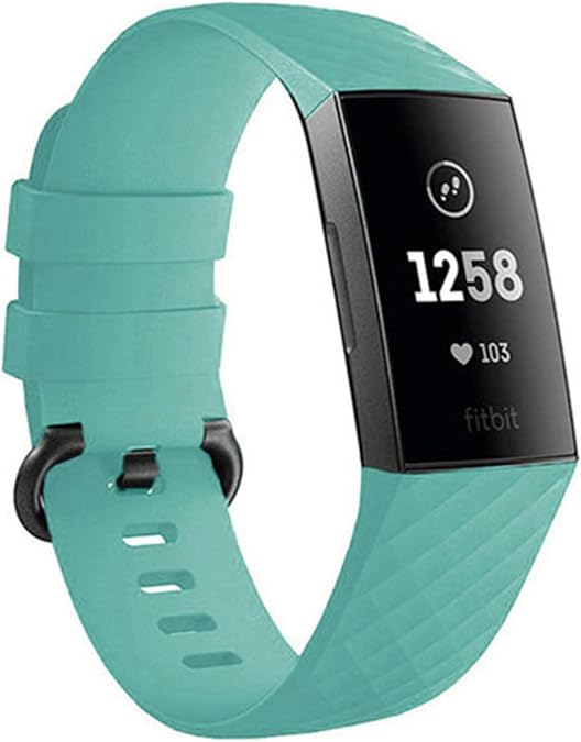Replacement Bands for Fitbit Charge 4/Charge 3, Silicone Fitness Sport Wristbands