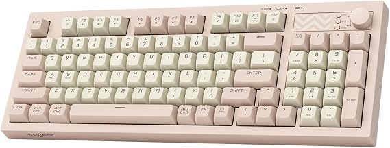 wegear Pastel Wireless Keyboard, Computer Gaming Keyboard -Pink