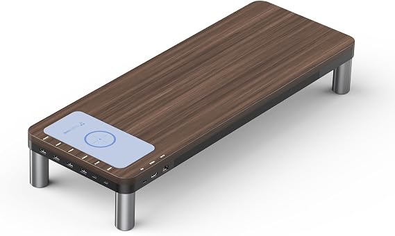 TobenONE MacBook Docking Station 10 in 1 (Monitor Stand, Wireless Charging)