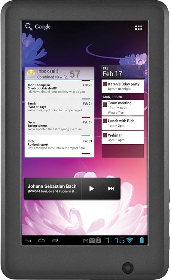 Ematic eGlide Steal 4GB 7" Capacitive Touch Screen Android Tablet - EGS001G