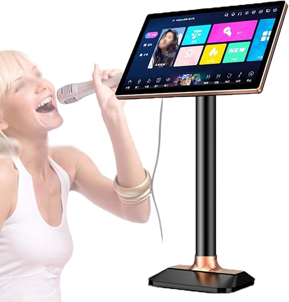 20" Smart Touch Screen Karaoke Machine, 4K, WiFi, App Control, Million Songs, Multi-Language, for Home Party & TV Playback