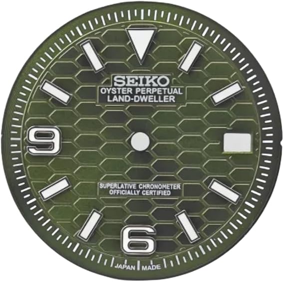 28.5mm Watch Dial Hexagon Pattern BGW9 Lume for Rolex/Seiko