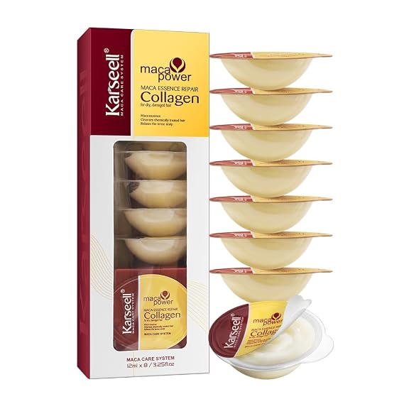 Karseell 8 Pack Collagen Hair Mask Travel-Size 3.25floz