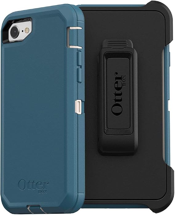 OtterBox DEFENDER SERIES Case for iPhone SE (3rd and 2nd gen) and iPhone 8/7 - Frustration Free Packaging - BIG SUR (PALE BEIGE/CORSAIR)
