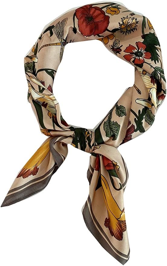 Silk Feeling Head Scarf Fashion Satin Hair Scarf Square Long Scarves for Women Gifts