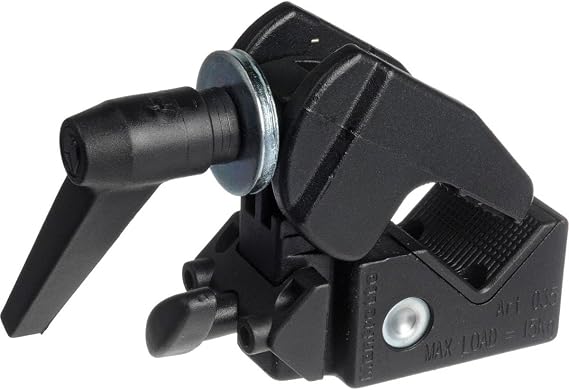 Manfrotto 035 Super Clamp Without Stud (#035) | 33.1lb load capacity with wedge insert and built-in socket for photography, lighting and backgrounds