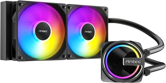 Antec Skeleton 240 ARGB AIO Liquid CPU Cooler, 240mm, Black | High-Performance Pump, Skeleton-Frame ARGB Pump Design, PWM ARGB Fans, Copper Base, Intel LGA 1851/1700 & AMD AM5 Compatible