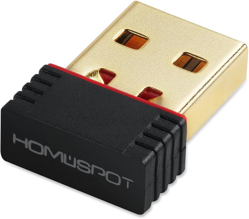 150Mbps Wireless N WiFi USB Nano Adapter, Network LAN Card 802.11n, for Raspberry Pi/Windows XP/Vista/Win7/Linux/Mac OS