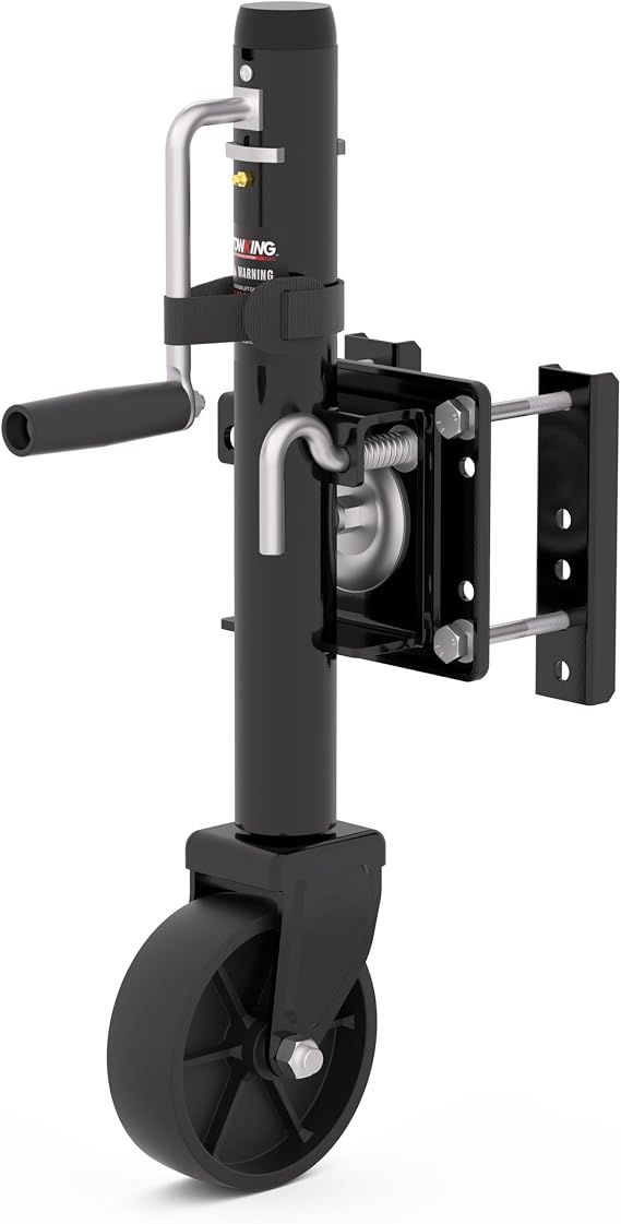 1200lbs Boat Trailer Jack with Wheel,10" Lift, Utility Trailer Jack | Bolt On Tongue Jack for RV, Boat, Trailer and More