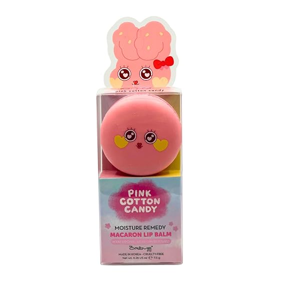 The Creme Shop x Bubbly Mates Macaron Lip Balm (Pink Cotton Candy)
