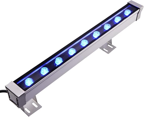 9W LED Wall Washer Light Blue Linear LED Projection Lamp Outdoor Waterproof IP65 for Building Washing Decorative [Energy Class A+]