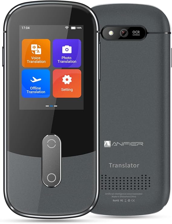 Anfier Language Translator Support 127 Languages Voice Translation Image Translation W09 Wi-Fi Hotspot Connection