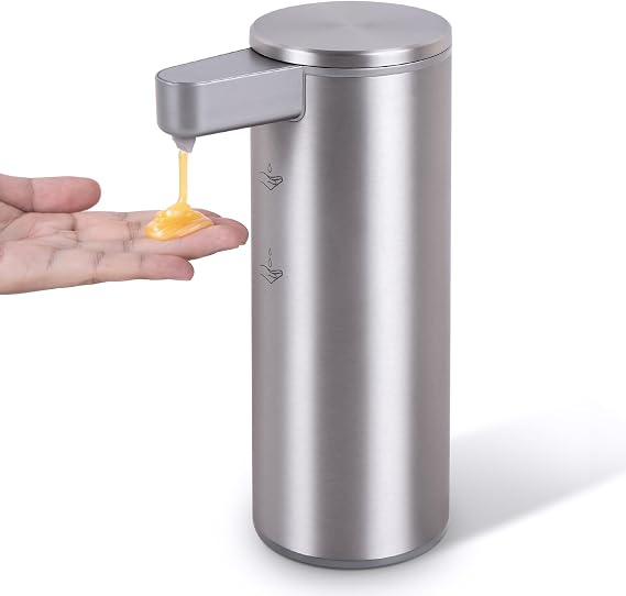 Touchless Automatic Soap Dispenser Clog-Free Pump, 0.2s Fast Sensor, USB-C Rechargeable, Smudge-Resistant Stainless Steel, for Kitchen & Bathroom Soap Dispenser