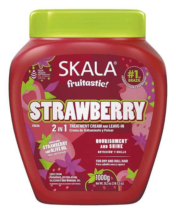 Skala - Linha Frutastica - Creme de Tratamento Morango 1 Kg - (Fruitastic Collection - Strawberry Treatment Cream Net 35.37 Oz)