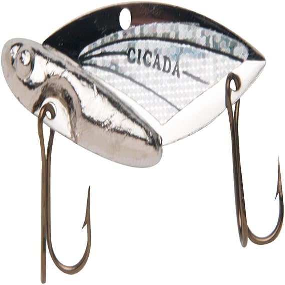 Reef Runner Cicada Lure, 1/2-Ounce, Silver/Silver
