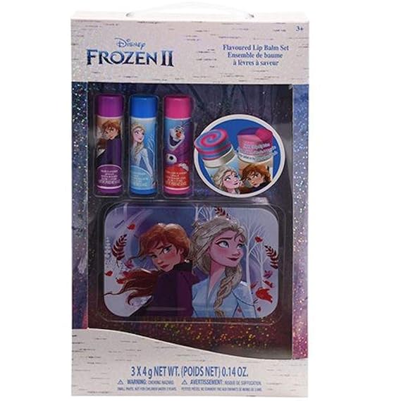 Disney Frozen Frozen II Flavored Lip Balm Set with Tin Case