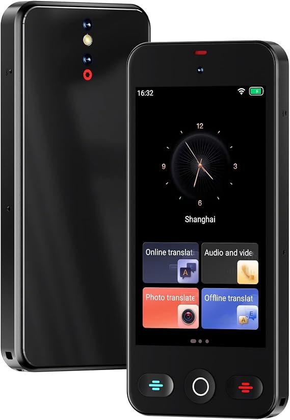 Language Translator Device, Video Call Translation with Real-Time Subtitles, 148+ Languages & ChatGPT AI, 19 Offline Languages No WiFi Needed, 4" HD Touchscreen for Business & Travel