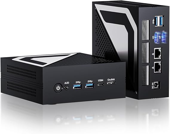 Mini PC, Desktop Computer with 14th Gen Core Ultra U7-155H up to 4.8 GHz, Win-11 Pro, 64G DDR5, 4T M.2 PCIE4.0 SSD, Dual 2.5G LAN, DP/HD2.1/USB4.0, Support 8K/4K@60Hz, WiFi7/BT5.4, Oculink