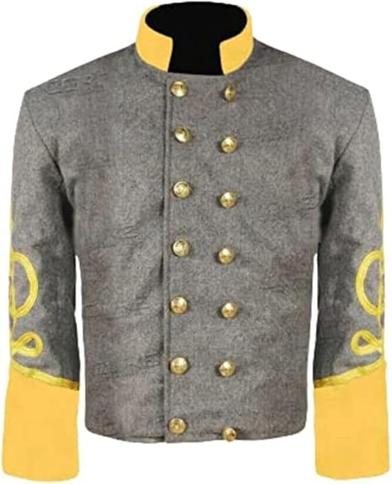 Civil War Confederate Cavalry General 4 braid Shell Jacket