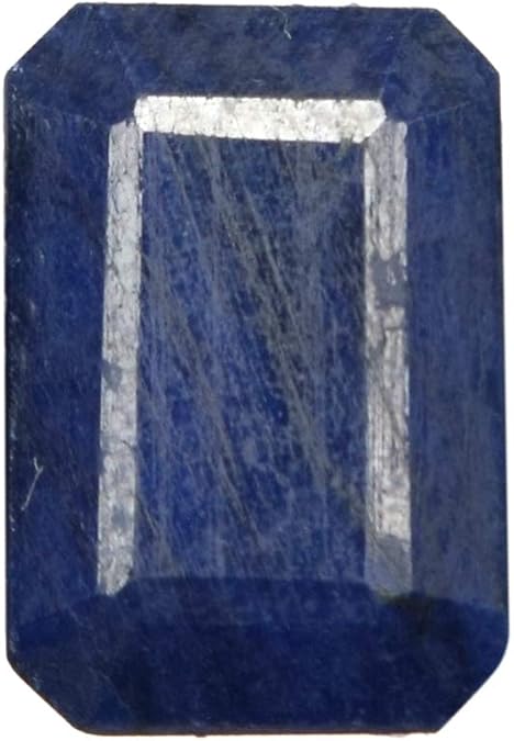 GEMHUB Blue Sapphire 5.00 Ct Faceted Sapphire Gemstone, Emerald Cut Blue Sapphire Gemstone for Jewelry