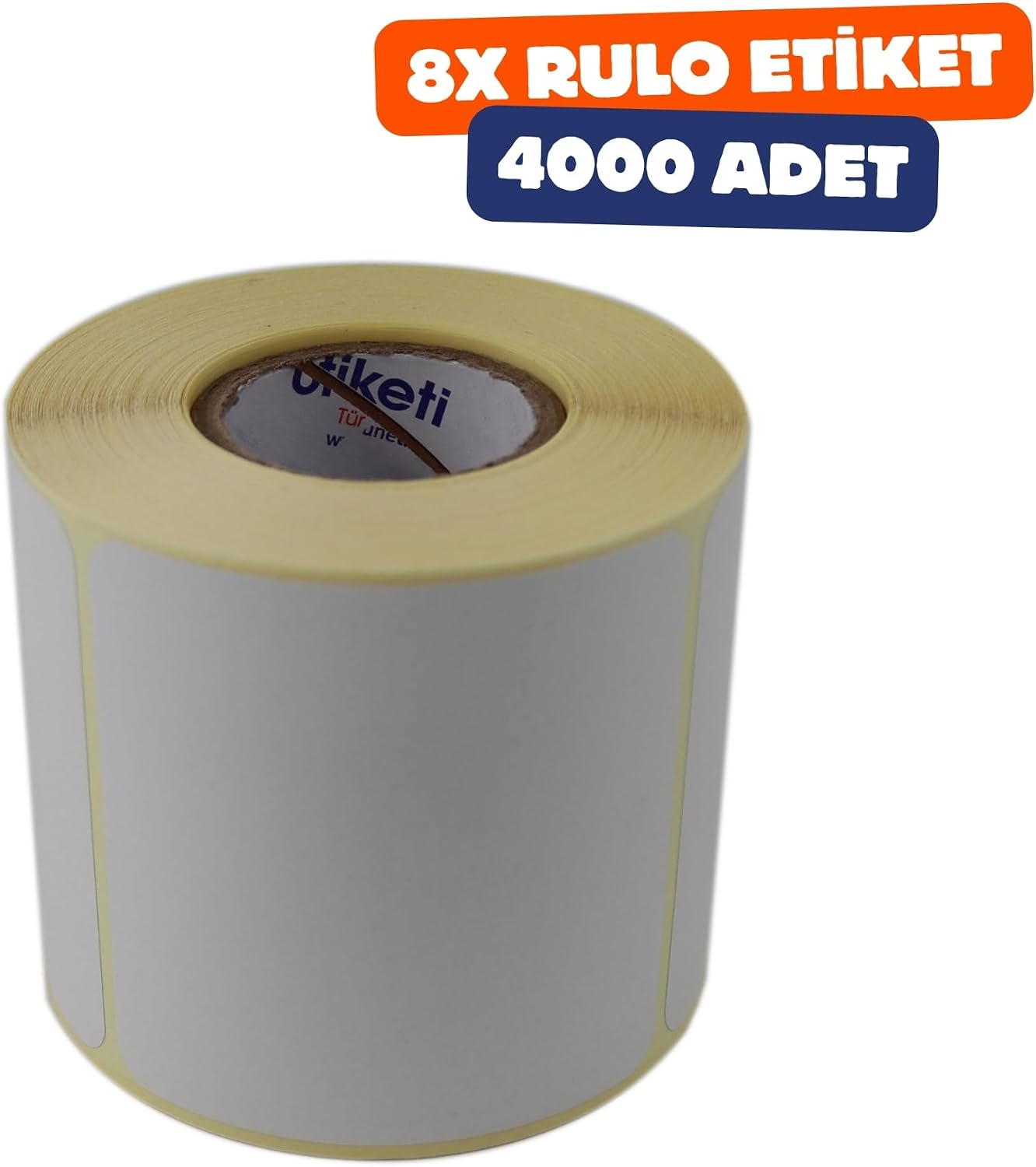 Eco Thermal Roll Label 500 Pieces in 80mm X 80mm Roll Total 4000 Pieces 8 Roll Pole Thermal Transfer Label