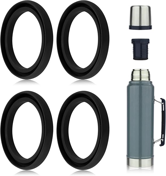 4pcs Silicone Replacement Gaskets Classic for Stanley Silicone Seal Gasket