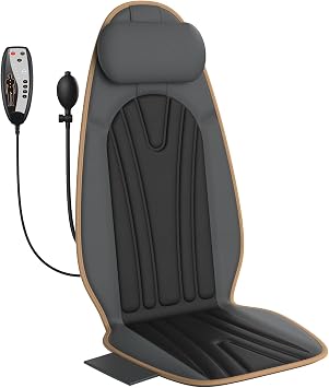 SLOTHMORE Back Massager, Soothing Heat Vibration Massage Cushion for Full-Body Relaxation