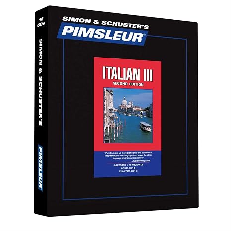 Pimsleur Italian Level 3 CD: Learn to Speak and Understand Italian with Pimsleur Language Programs (3) (Comprehensive)