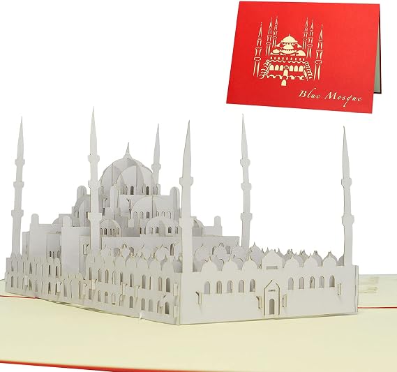 POP UP card Turkey, architecture Sultan Ahmed Mosque, Sultanahmet Camii, blue mosque, vacation voucher, Istanbul, Turkey, N183