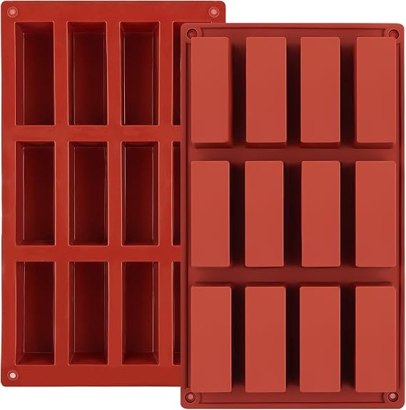 JOERSH Granola Bar Silicone Mold, 2Pcs, 12-Cavity
