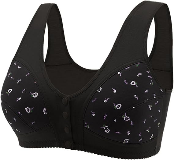 Yinguo Comfortable Bra for Seniors 2023 New Comfortable Front Closure Button Bra Cotton Bras for Older Women Women S Sports Bras