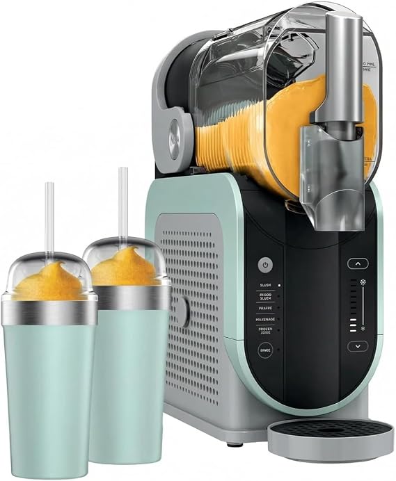 SLUSHi with RapidChill Technology, Professional Frozen Drink Maker with 96-oz. Pitcher, 5 Auto-iQ Programs, and Self-Serve Spout, Margaritas, Frappes, and More, Premium Accents.