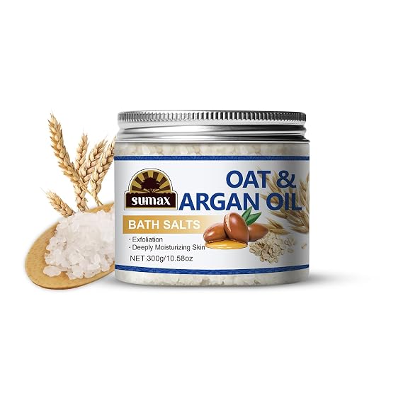 Sumax 300g Transparent Jar Oatmeal & Argan Oil Scrub