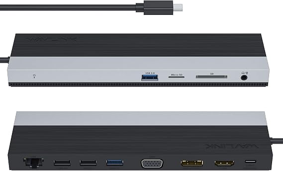 WAVLINK 12-in-1 USB C Docking Station, Triple Display Type C Hub
