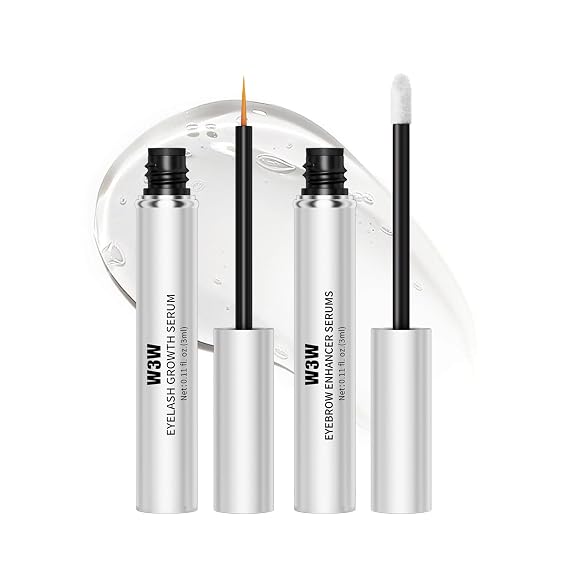 Eyelash and Eyebrow Growth Serum Set W3W Nourishing Lash & Brow Serum Pack for Longer & Thicker Lash Enhancing With Natural Formula Vegan & Cruelty-Free Gentle Plant Ingredients No Irritating