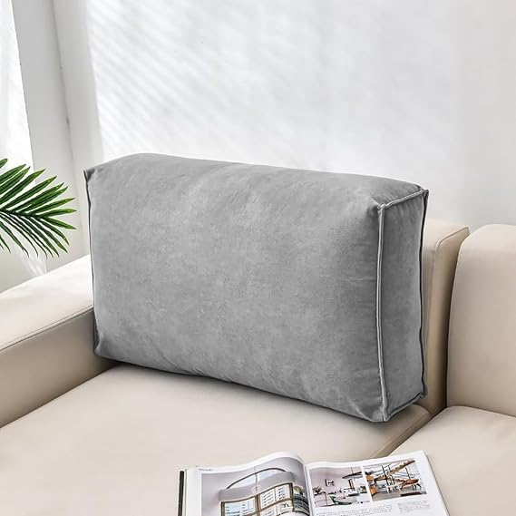Couch Back Cushions Pillows, Large Sofa Back Cushions Headboard Pillows Throw Pillows Waist Cushion Comfort Reading Pillow Lumbar Support Pillow (Grey,32x18x5inches)
