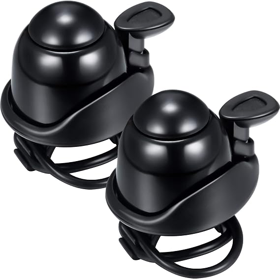 Mudder 2 Pcs Bike Bell Adjustable Bike Ring Bell Aluminum Bike Ring Bicycle Cycling Bell Cycling Ringing Horn with Loud Sound Mini Bike Bell for Adults Kids Road Bike Mountain Bike Sports