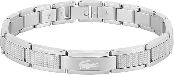 Lacoste Men's Stencil Collection Link Bracelet Stainless Steel