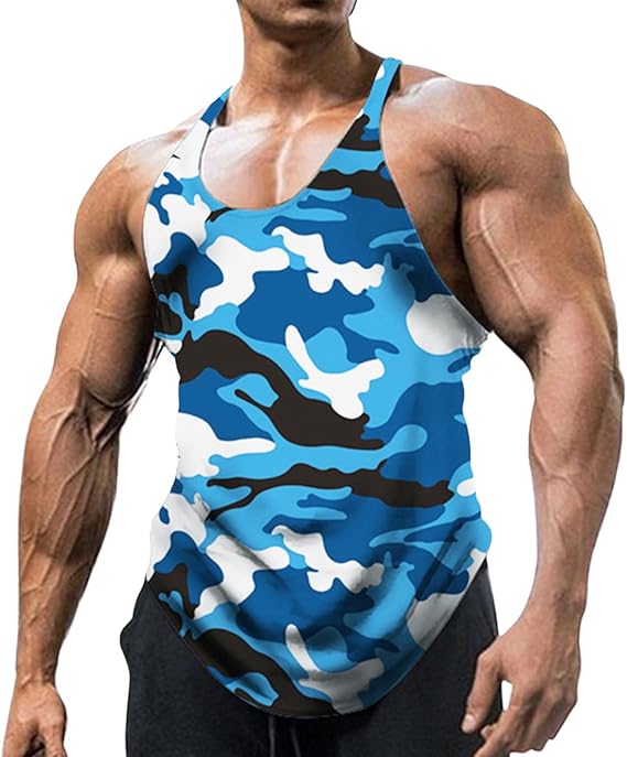 Mens Tank Tops Graphic Mens Uneck Sleeveless Camouflage Vest Outdoor Sports Fitness Jacket Wear Vintage T