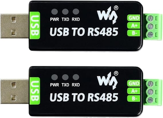 waveshare 2PCS Industrial USB to RS485 Converter with Original FT232RL and SP485EEN Embedded Protection Circuits for Industrial Control Equipments and/or Applications