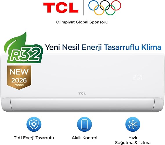 TCL SaveIN 12000 BTU Split Klima, T-AI Enerji Tasarrufu, Turbo Soğutma, Akıllı Wi-Fi Kontrolü, Akıllı Konfor [Enerji Sınıfı A++]
