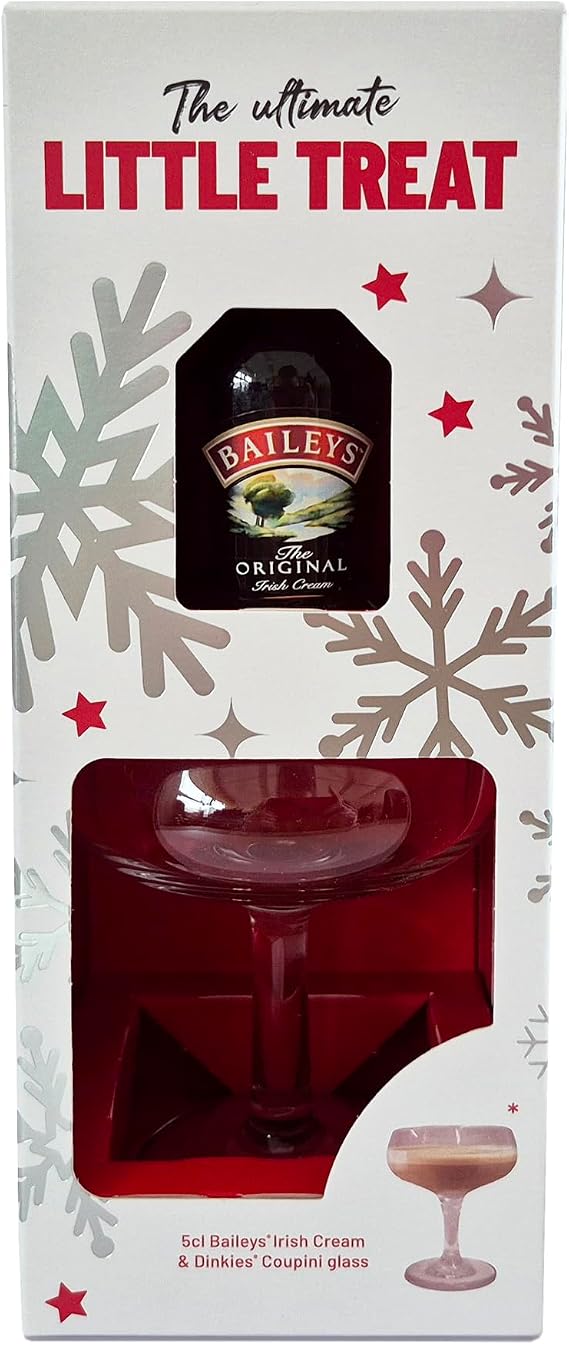 Baileys - The Ultimate Little Treat – 5cl Baileys The Original Irish Cream (17%) and Mini Coupe Glass.