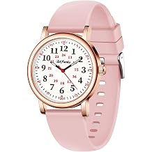 Nursing Watch Students 12/24 Hour Quartz Analog Nurse Watch Rosegold Pink Waterproof Women's Watches