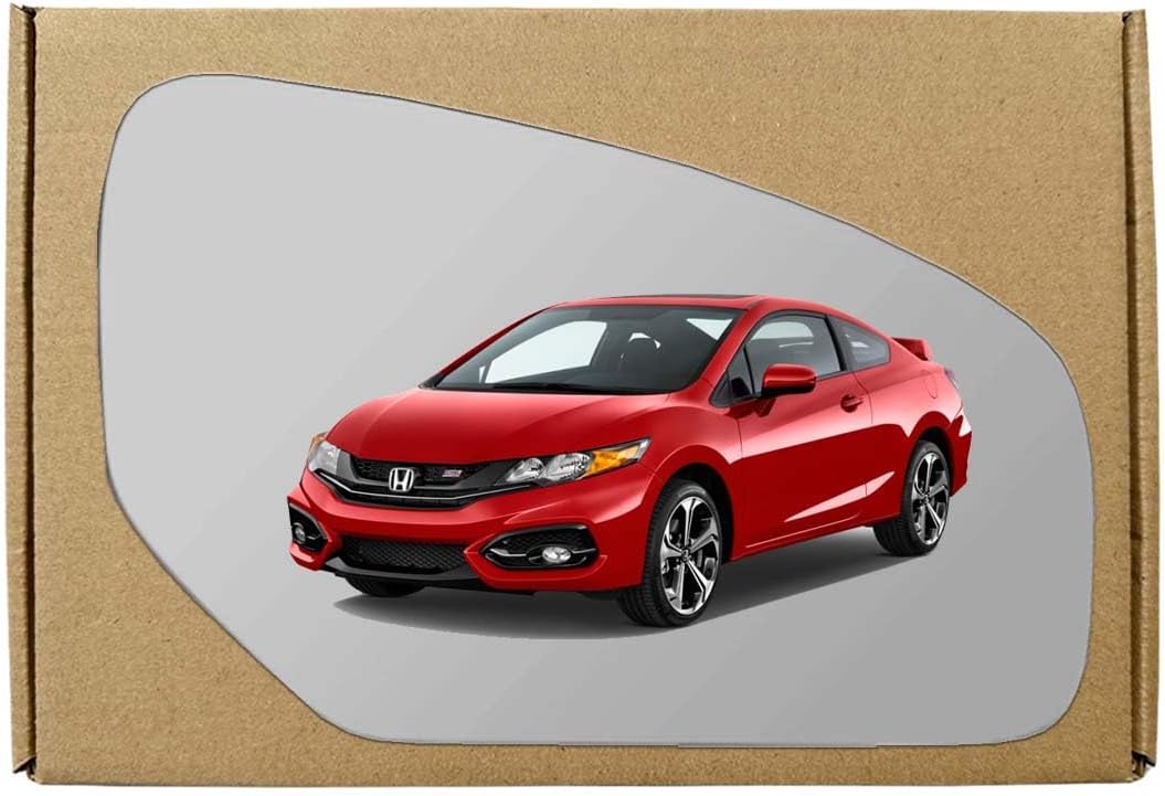 GAPlus Replacement Wing Mirror Glass Compatible with Honda Civic IX 2012-2017 Convex Right Driver Off Side