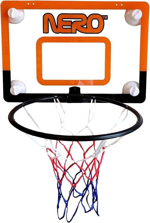 The Incredible B-Ball Hoop for Play Indoors. Durable Indoor Hoop with 3 Safe Options to Install! Hooks, Adhesives Or Suctions. for Your Door, Or Anywhere On The Wall. Easy to Assemble. 14.2"X20.5"