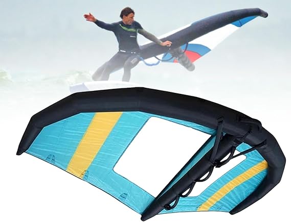 Portable Windsurfing Inflatable Wing, Windsurf Sail For Adults, Handheld Wing Foil Kite Surfing Inflatable Wing With Window,4㎡,5㎡,6㎡,Wingsurfer Kite For Surfing, Water Play