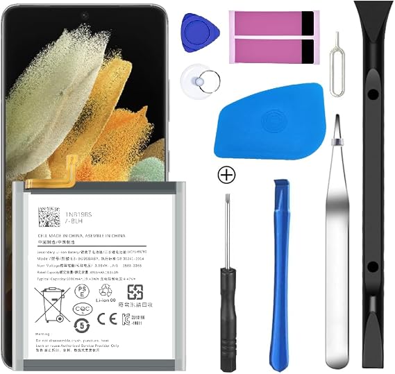Galaxy S21 Ultra Battery Replacement,Upgraded Battery for Samsung Galaxy S21 Ultra with Professional Tool Kit
