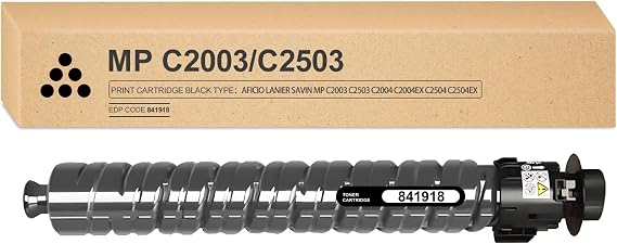 MP C2003 Toner Cartridge, 1 Pack Black MPC2003 841918 Compatible with Lanier / Savin MP C2003 C2004 C2503 C2504 Printer