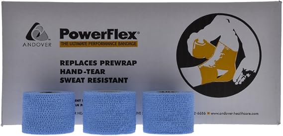 Powerflex 2" Stretch Athletic Tape - 24 Rolls, Light Blue
