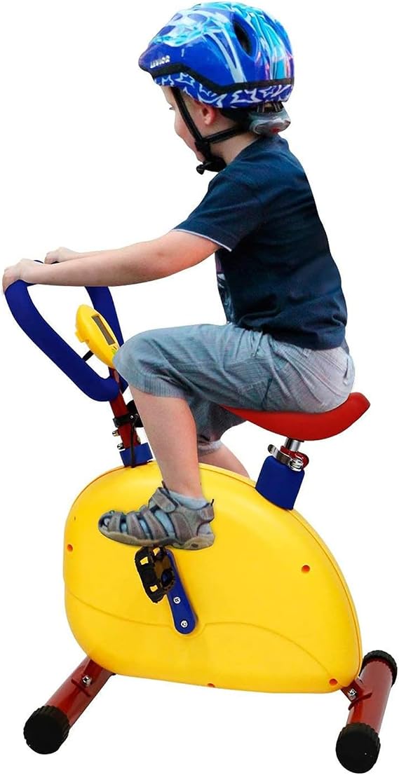 Fun and Fitness Kids Exercise Bike - Indoor Cycling Toy for Boys and Girls, Children's Workout Equipment, Bike Games for Beginners Children Toddler